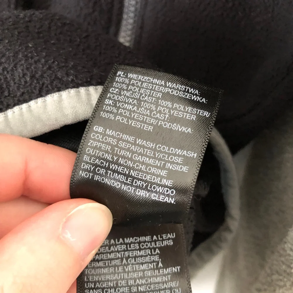 The North Face Black Gray Quarter Zip Pullover XL